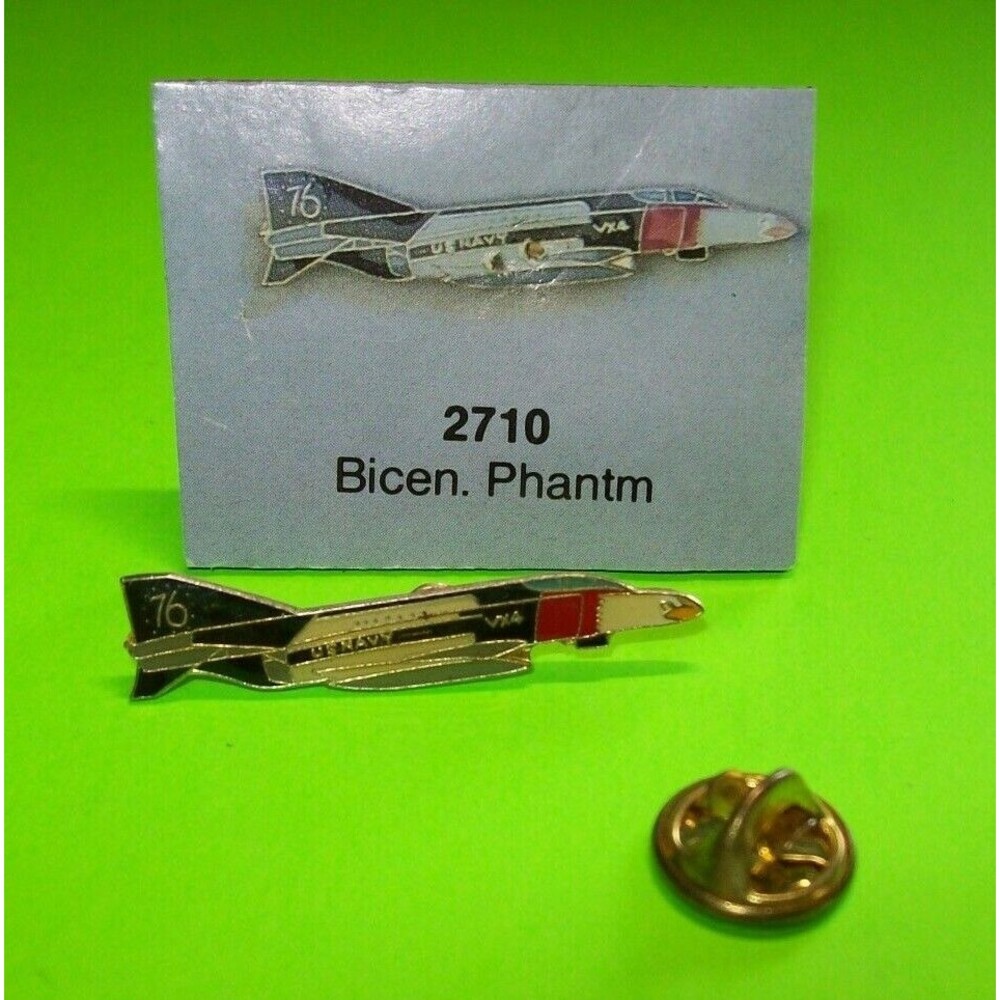 Bicentennial Phantom Enamel Badge Pinback Aviation Airplane VX-4 Navy Plane 2710